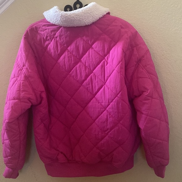 Thread and Supply Faux Shearling Collar Dad Style Jacket for Women - Picture 8 of 11